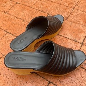 Beklina ribbed clog open toe size 10